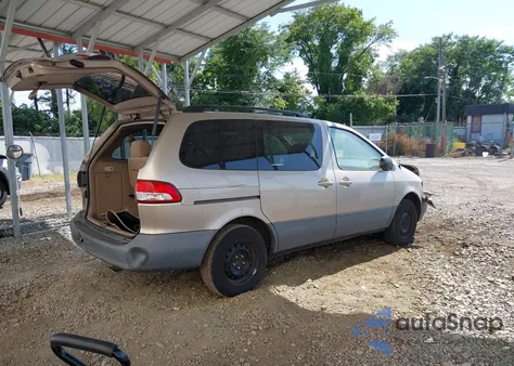 2002 Toyota Sienna Le из США, поврежденный, VIN 4T3ZF13C82U465335
